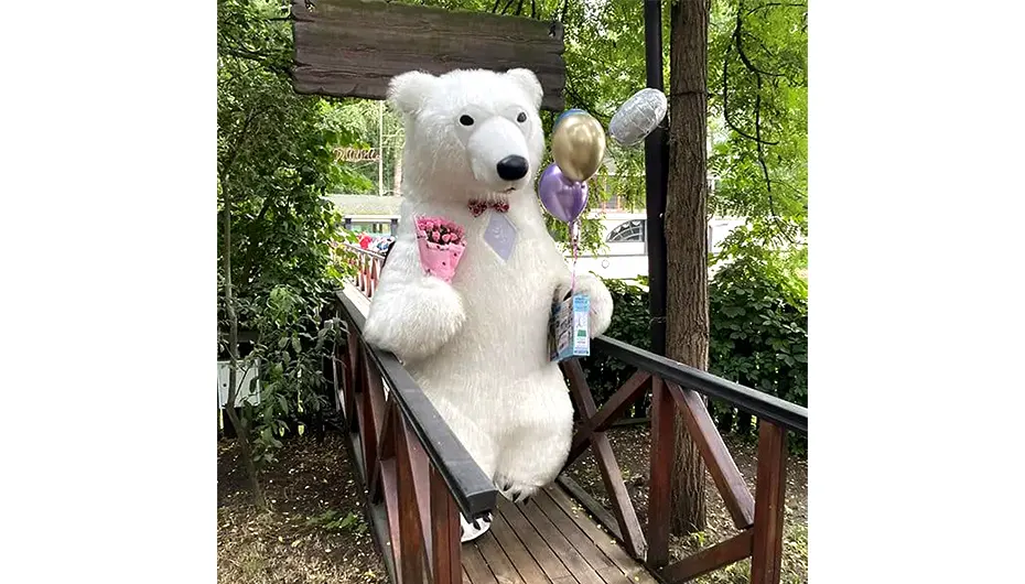 привітання білого ведмедика
